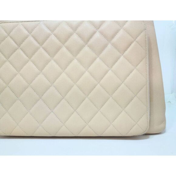 CHANEL BUSINESS AFFINITY LARGE TOTE CAVIAR LEATHER GOLD HARDWARE BEIGE W/  DUSTB - Picture 9 of 15
